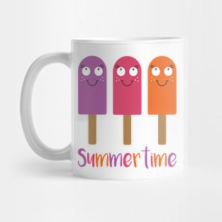 Happy Smiling Summertime Ice Cream Lollies Mug